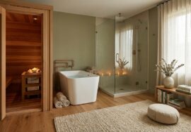 Wellness Rooms and home remodeling- A quiet room with no equipment and a cold plunge or sauna.