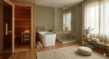 Wellness Rooms and home remodeling- A quiet room with no equipment and a cold plunge or sauna.